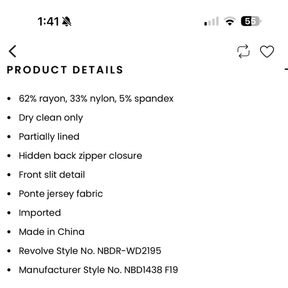 NBD Black Midi Dress with Slit - Picture 7 of 12